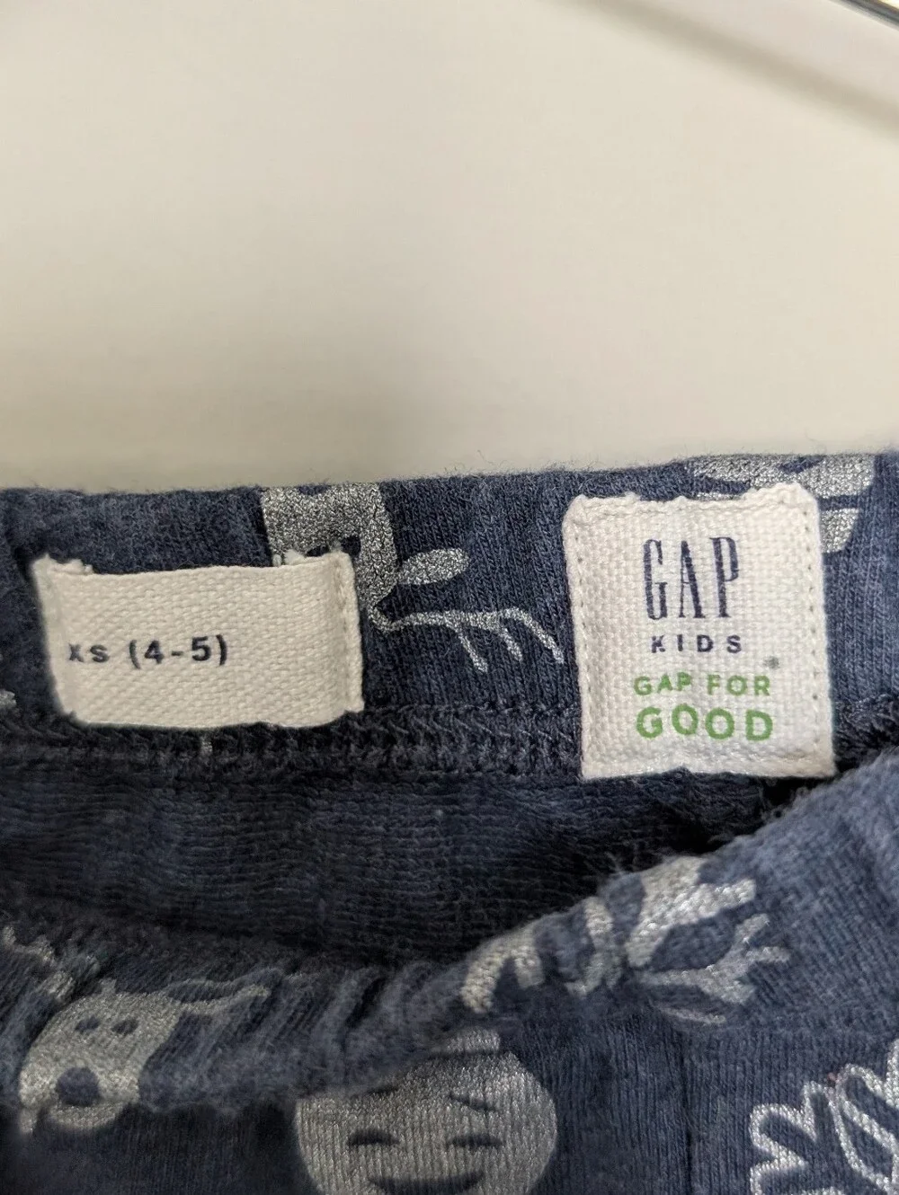 3/$15 - Gap Navy Blue Snowman Winter Icons Leggings Size XS 4-5